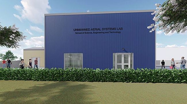 <p>3D rendering of the Unmanned Aerial Systems Laboratory. Source: <a href="https://www.stmarytx.edu/">St. Mary's University</a></p>