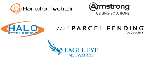 Hanwha Techwin, Armstrong Ceiling Solutions, HALO Smart Sensors, Parcel Pending, Eagle Eye Networks
