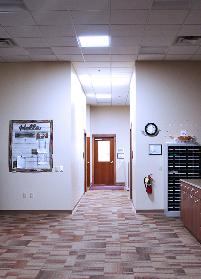 Front office with daylighting system