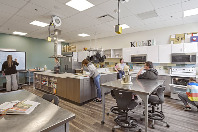 Meeker High School classroom kitchen