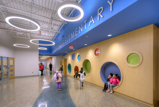 Cascades Elementary hallway