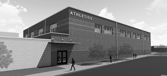 Northside ISD Coke R. Stevenson Middle School Athletics Building