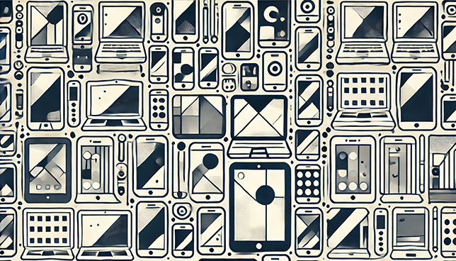 geometric pattern of mobile devices