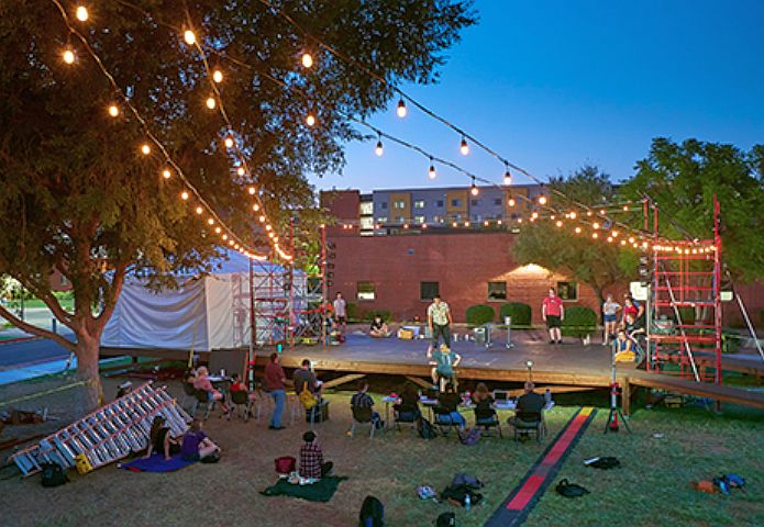 The university reported that stage lighting will resemble that of a café. Photo by David Kadlubowski, GCU News Bureau